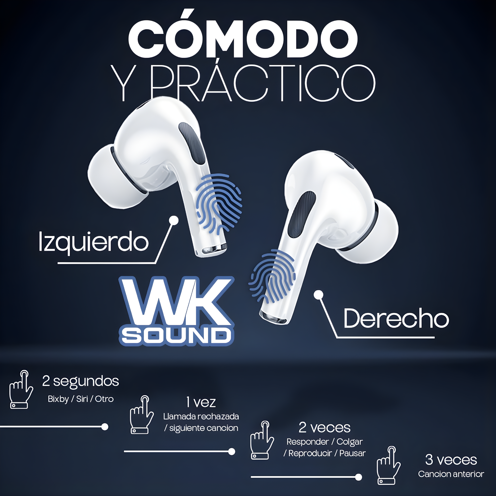 Audifonos Bluetooth Con Pantalla Touch